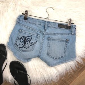 FOX • light washed cut-off Shorts